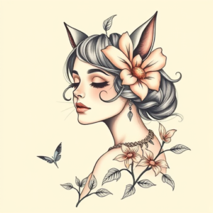 Pastel Color Catrina Tattoo