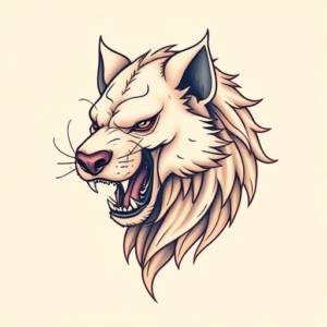 Pastel Color Cerberus Tattoo