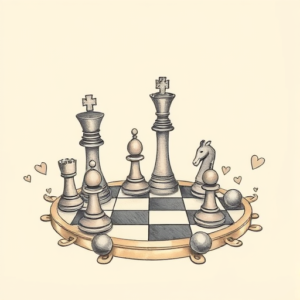 Pastel Color Chess Tattoo