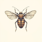 Pastel Color Cicada Tattoo