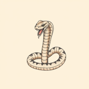 Pastel Color Cobra Tattoo