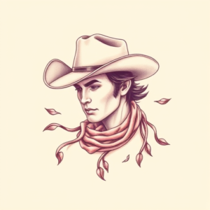 Pastel Color Cowboy Tattoo