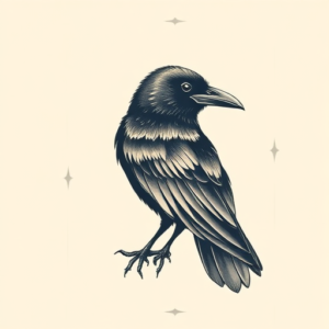 Pastel Color Crow Tattoo