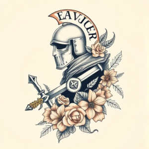 Pastel Color Crusader Tattoo