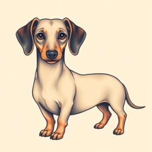 Pastel Color Dachshund Tattoo