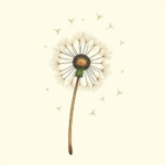 Pastel Color Dandelion Tattoo