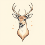 Pastel Color Deer Tattoo
