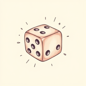 Pastel Color Dice Tattoo