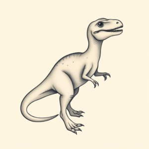 Pastel Color Dinosaur Tattoo