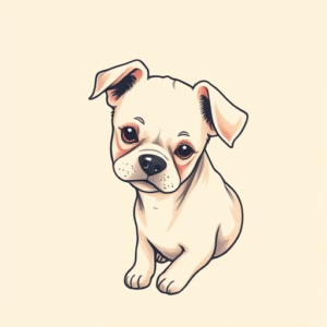 Pastel Color Dog Tattoo