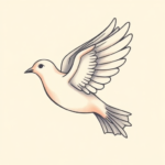 Pastel Color Dove Tattoo