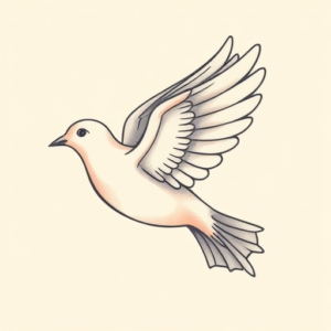 Pastel Color Dove Tattoo
