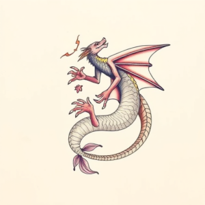 Pastel Color Dragon Tattoo