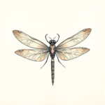 Pastel Color Dragonfly Tattoo