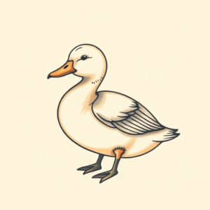 Pastel Color Duck Tattoo