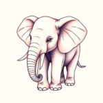 Pastel Color Elephant Tattoo