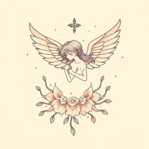 Pastel Color Evangelion Tattoo