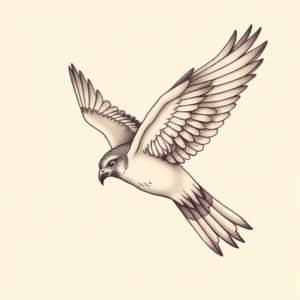 Pastel Color Falcon Tattoo