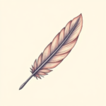 Pastel Color Feather Tattoo