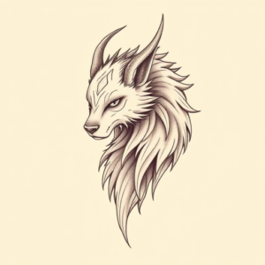 Pastel Color Fenrir Tattoo