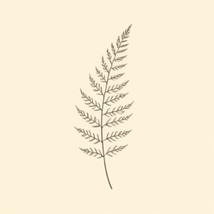 Pastel Color Fern Tattoo