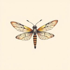 Pastel Color Firefly Tattoo