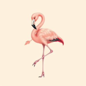 Pastel Color Flamingo Tattoo