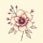 Pastel Color Flower Tattoo