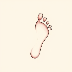 Pastel Color Footprint Tattoo
