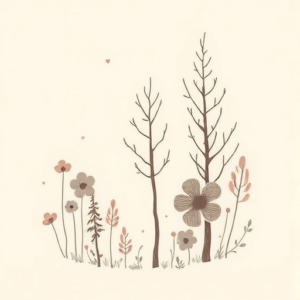 Pastel Color Forest Tattoo