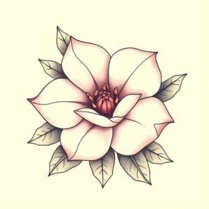 Pastel Color Gardenia Tattoo