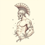 Pastel Color Gladiator Tattoo