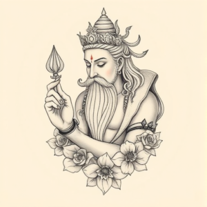 Pastel Color God Tattoo