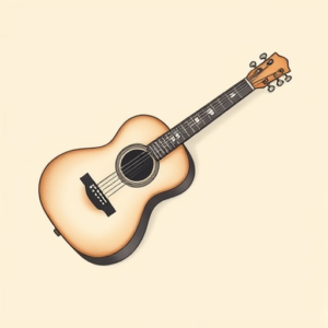 Pastel Color Guitar Tattoo