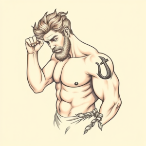 Pastel Color Hercules Tattoo