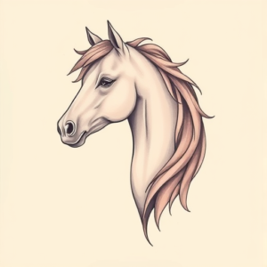 Pastel Color Horse Tattoo