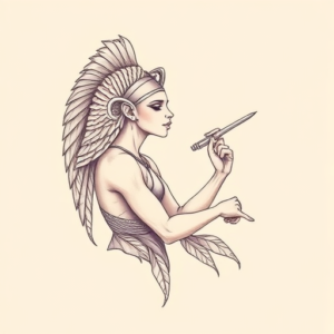 Pastel Color Horus Tattoo