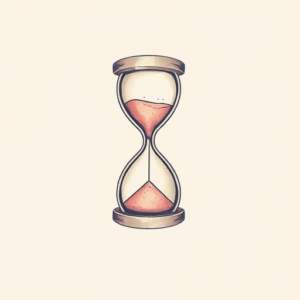 Pastel Color Hourglass Tattoo