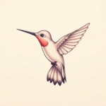 Pastel Color Hummingbird Tattoo