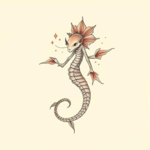 Pastel Color Hydra Tattoo