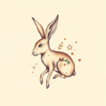 Pastel Color Jackalope Tattoo