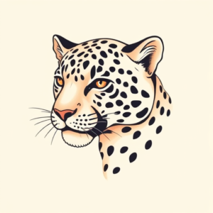 Pastel Color Jaguar Tattoo
