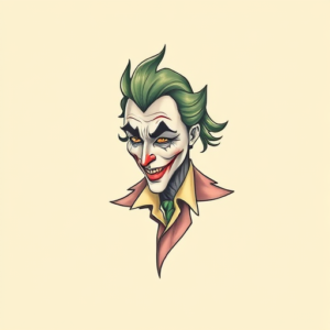 Pastel Color Joker Tattoo