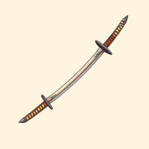 Pastel Color Katana Tattoo