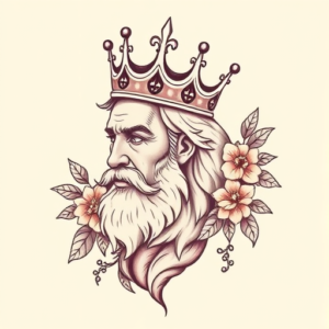 Pastel Color King Tattoo