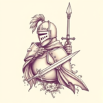 Pastel Color Knight Tattoo