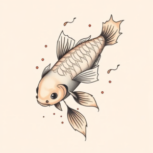 Pastel Color Koi Tattoo