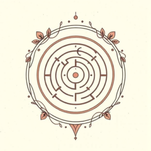 Pastel Color Labyrinth Tattoo