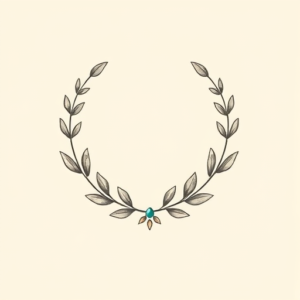 Pastel Color Laurel Tattoo