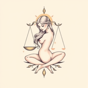 Pastel Color Libra Tattoo